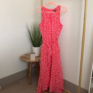 Pink polka dot tie waist dress Size 10